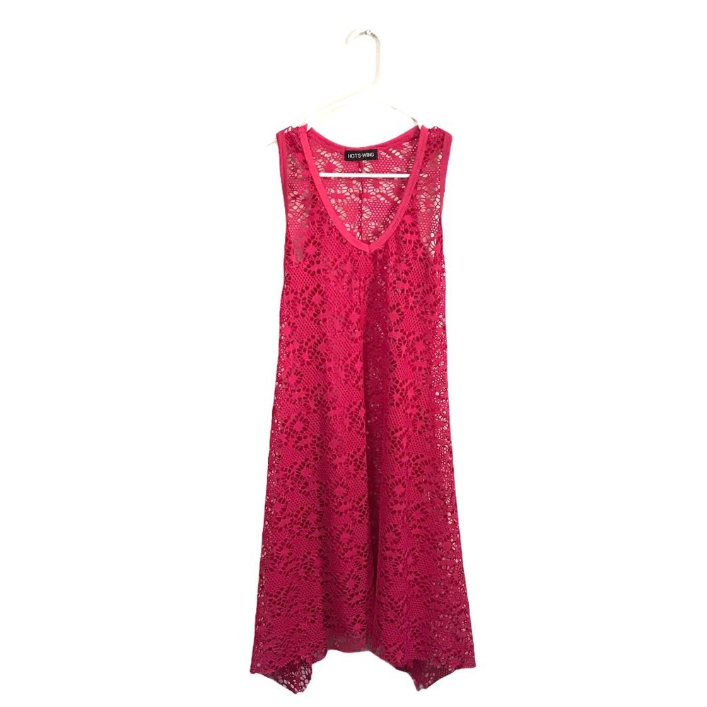 Hots-Wing Bright Pink Swimsuit Coverup